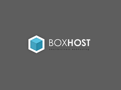 Logo BOXHOST webhosting box boxhost cube hexagon hosting logo pixel webhosting