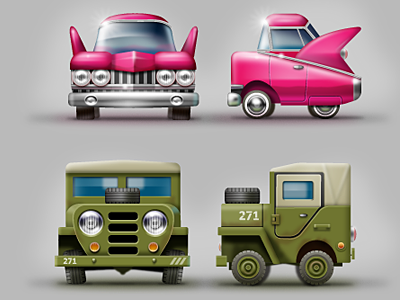 Tiny cubic cars game concepts #2 game concept illustation