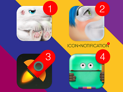 ICON+NOTIFICATION application icon illustration ios
