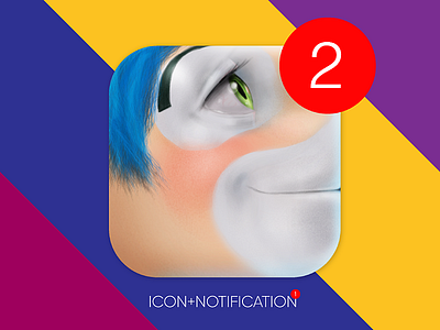 ICON+NOTIFICATION 2 app icon application icon clown illustration ios