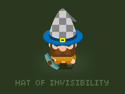 Hat of invisibility for 'Dig Bombers' game art character game hat prop