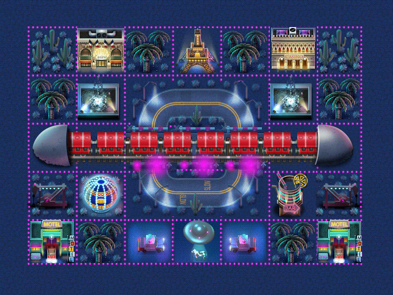 Rail Maze 2: Vegas scenery animation game game design gameart gamedesign icoeye icons puzzle train