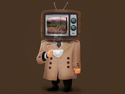 Agent TV character illustration illustration art twin peaks