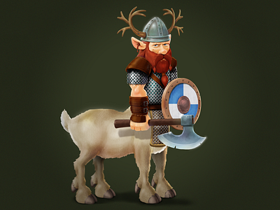 Nordic centaur. A game character concept