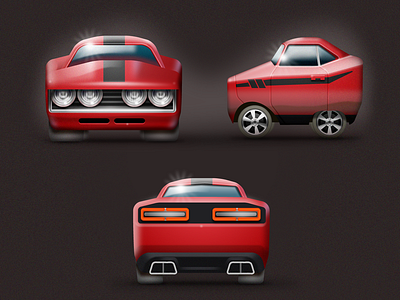 Game concept: a muscle car