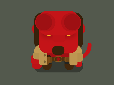 Flat Vector Hellboy