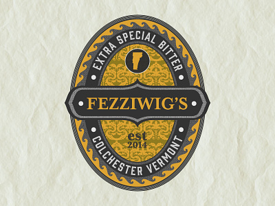 Fezziwig's Label beer beerlabel branding design graphicdesign labels packaging product design vermont vintage