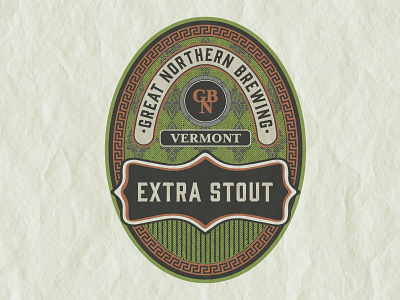 Great Northern Brewing Label beer beer label branding deco design logo microbrew packaging vermont vintage