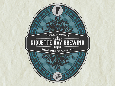 Niquette Bay Brewing beer beer label branding deco design logo microbrew packaging vermont vintage