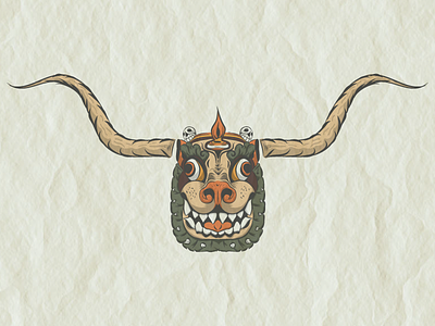 Tibetan Cow Mask adobedraw applepencil branding graphicsdesign illustration ipad masks stickers vectorart