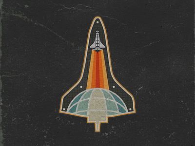 Space Shuttle Sticker branding explore graphic design logo design logos marketing nasa retro design retrospective space shuttle