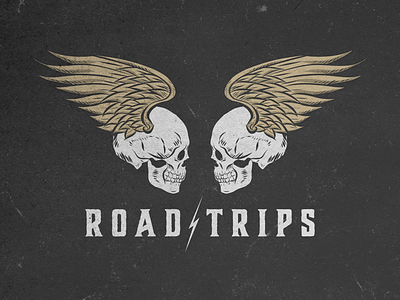 Road Trippin branding drawing graphic design grateful dead grunge illustration logo design marketing skulls