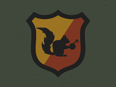 Bomb Squad badges design graphic design green illustration illustrator logo design logos military logo outdoor badge patches squirrels vermont artist vermontermade