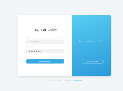 SignUp Page / DailyUI001 dailyui design signup ui web