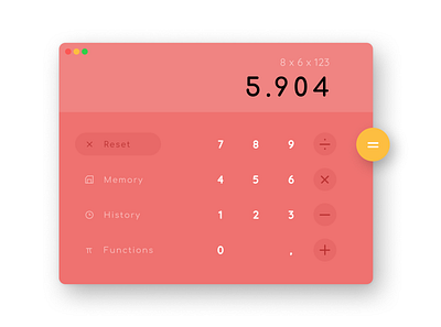 Calculator / DailyUI 004 calculator dailyui design ui web