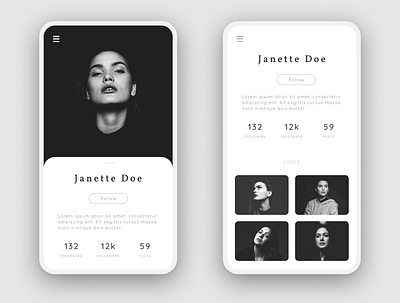 User Profile / 006 DailyUI app dailyui design mobile profile ui