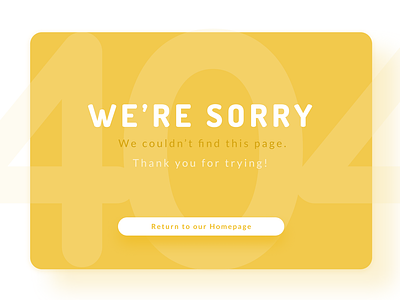 Error Page / DailyUI 008 dailyui design error error 404 error message error page figma ui web yellow