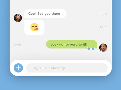 Messaging App / DailyUI 013 blue dailyui design detail message app messaging messaging app mobile ui whatsapp