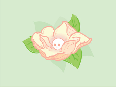 Blooming adobe illustrator design flower illustraor simple skull vector vector art vector artwork vector design