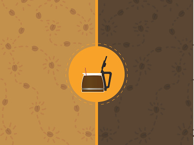 The Whole Coffee Pot adobe illustrator caffeine coffee coffee bean illustraor illustration simple vector