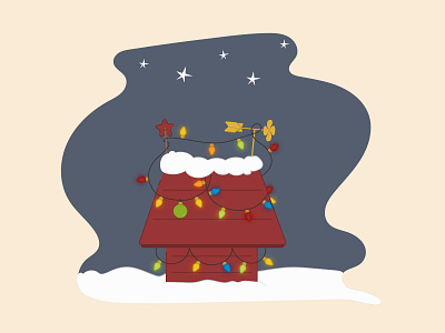 Happy Holidays! christmas holiday illustrator cc simple snoopy vector vector artwork