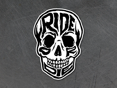 Ride or Die hand drawn hand lettered hand lettering illustration sticker typography