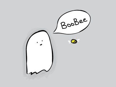 Boobee ghost halloween humor silly spooky
