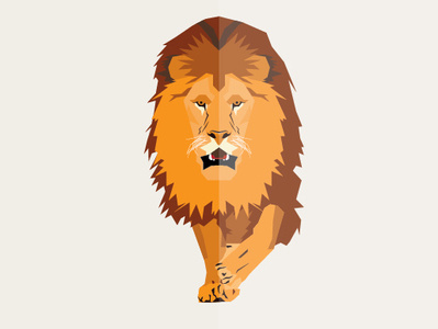 Geometric Barbary Lion