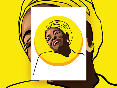 Maya Angelou bright happy illustration indiana indianapolis inspiration maya angelou poster yellow