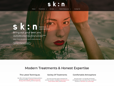 Skin Medical Aesthetics Homepage digital ui website websites xd xd design