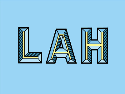 LAH Logo 3d branding graphic design logo logo design portfolio type typography