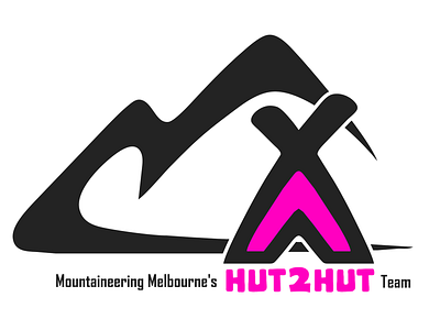 Hut2Hut 2020 branding hut logo mountain silhouette trailrunning