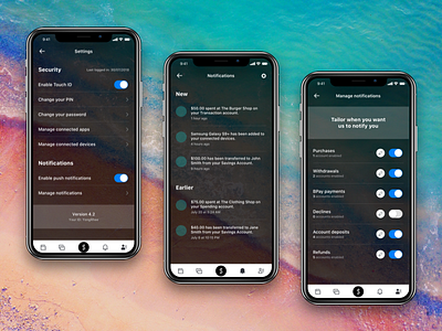 Notifications & Settings Concept