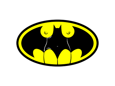 Logo subversion bat batman body brand gestalt logo sexy shapes subversion woman
