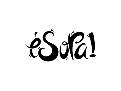 It's soup! logo branding graphic identity letter lettering logo logotype restaurant soup