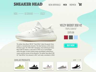 SNEAKER WEBSITE CONCEPT UI app design flat illustration interface design logo sketch app ui ui design user experience user interface ux ux design web website