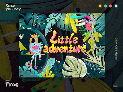 A little adventure adventure art cartoon design drawing forest frog illustration little painting