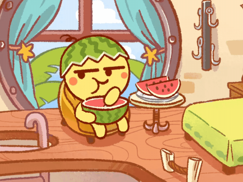 Eat watermelon ui 动效 动画