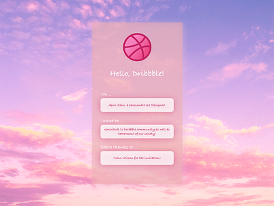 Hello, Dribbble!