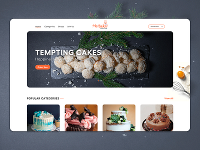 My Baker branding cake selling cake shop cookies cookies selling design illustration logo online buyer online selling sketch ui ui design web design