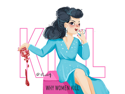 《Why Women Kill》致命女人 character design illustration vector 插图 插画