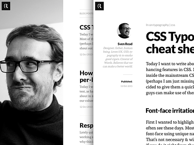 Readium Ghost Theme clean css fonts ghost html minimal read readability theme typography