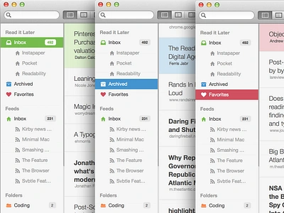 Redesigned Sidebar app article desktop fonts mac navigation reading sidebar stream typography ui words