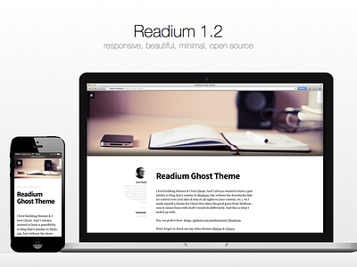 Readium 1.2 article blog font free ghost minimal open source theme typography ui