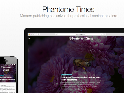 Phantome Times ghost minimal modern news publishing theme