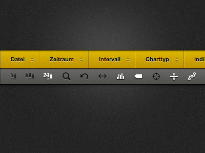 New Charting GUI app buttons css css3 dark gui html5 icons light modular toolbar ui website