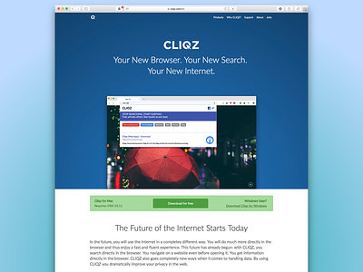 Launched our new website for Cliqz browser css html kirby privacy responsive software website