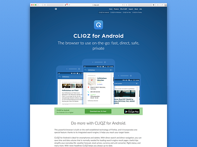 Cliqz for Android released android browser cliqz german google integrated local mobile privacy search secure