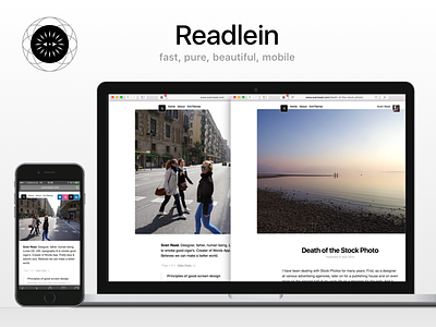 Readlein Ghost Theme android css fast ghost html iphone minimal mobile pure theme