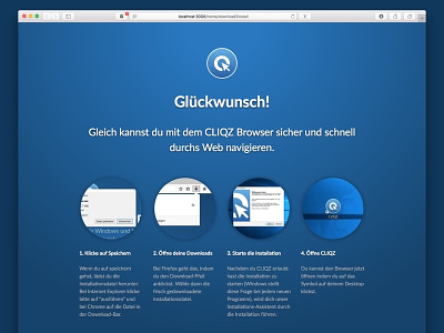 After download / before install page blue browser css desktop html logo screenshot
